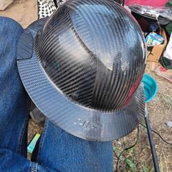 Black Carbon Fiber Lift Hard Hat