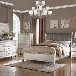 4-PIECE SILVER GRAY GLAM STYLE SET