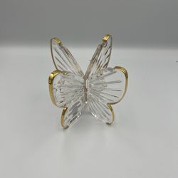 Bath & Body Works Candle Holder GLASS BUTTERFLY LARGE 3-WICK CANDLE