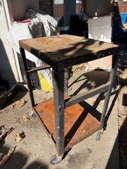 Heavy-Duty Metal Rolling Utility/Shop Cart