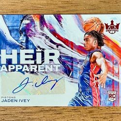 2022-23 Court Kings JADEN IVEY #HA-JIP Heir Apparent Red RC AUTO /99 Pistons