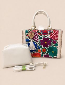 Medium 2-1 floral tote bag