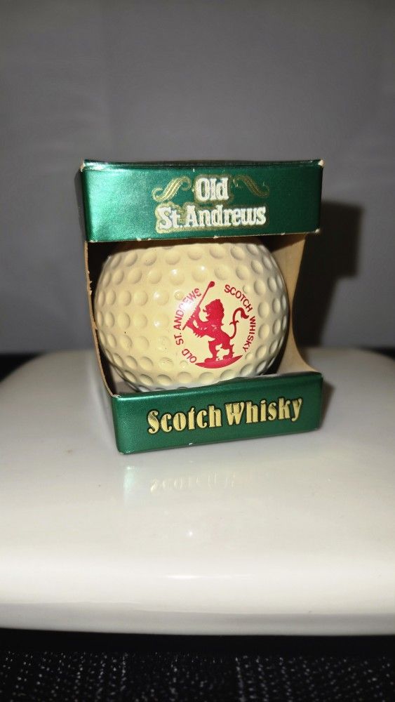 Vintage Mini Golf Ball Decanter Old St. Andrews Scotch Whiskey