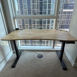 53” Solid Wood Electric Standing Desk