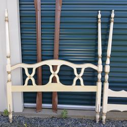 Vintage French Provincial Full Size Bed Frame