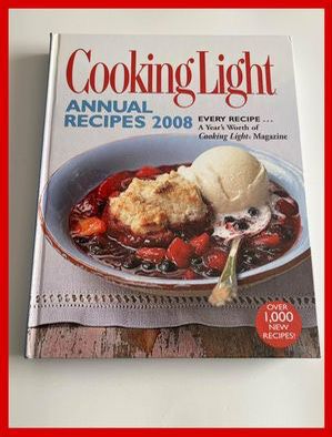 Cooking Light 2008 Cookbook Annual Recipes Hard Cover Oxmoor House 496 pages