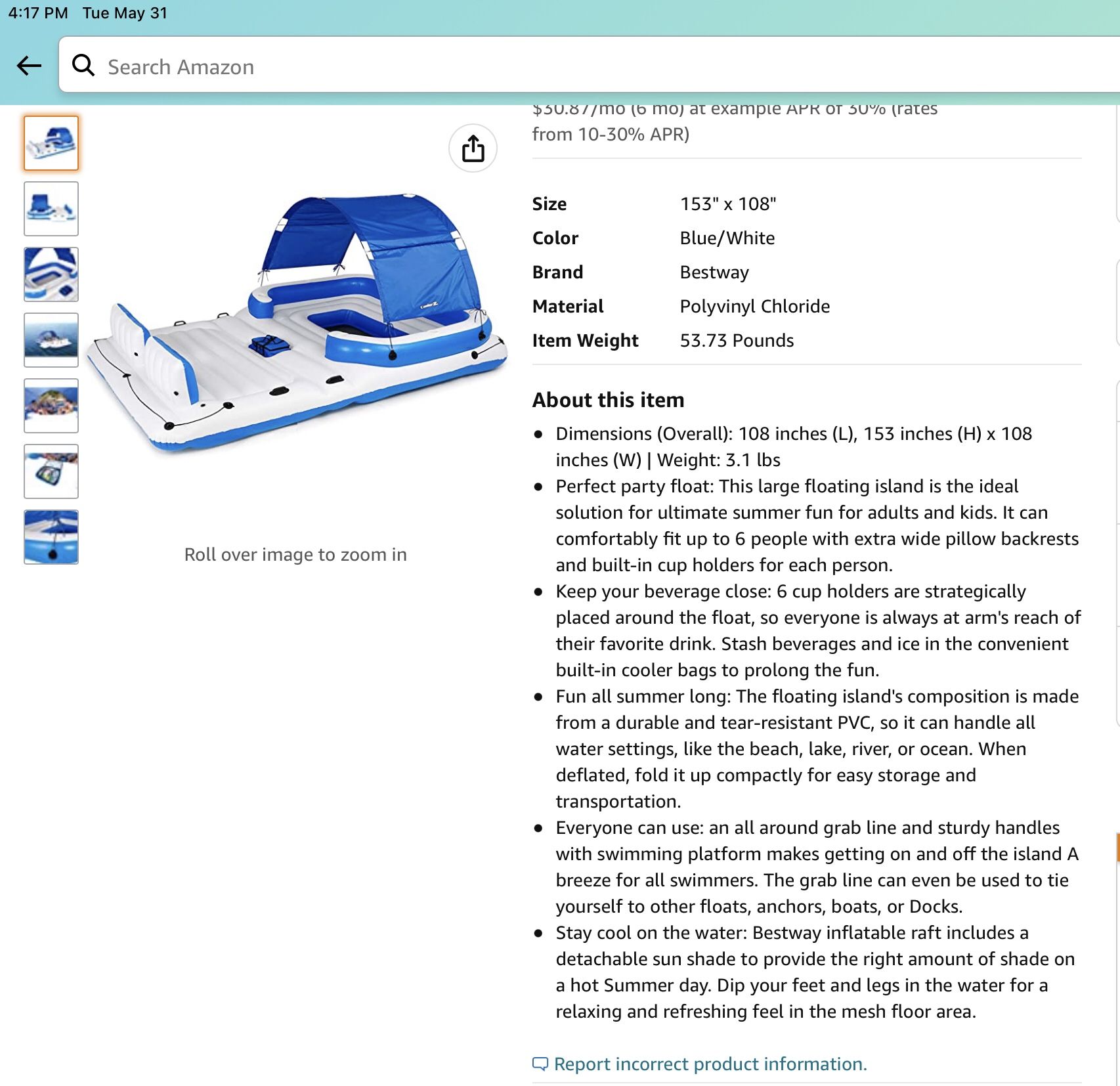 Bestway Hydro Tropical Breeze Raft