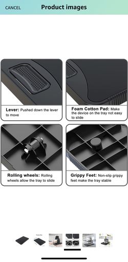 BVN Rolling Tray Appliance Slider: Sliding Tray for Coffee Maker