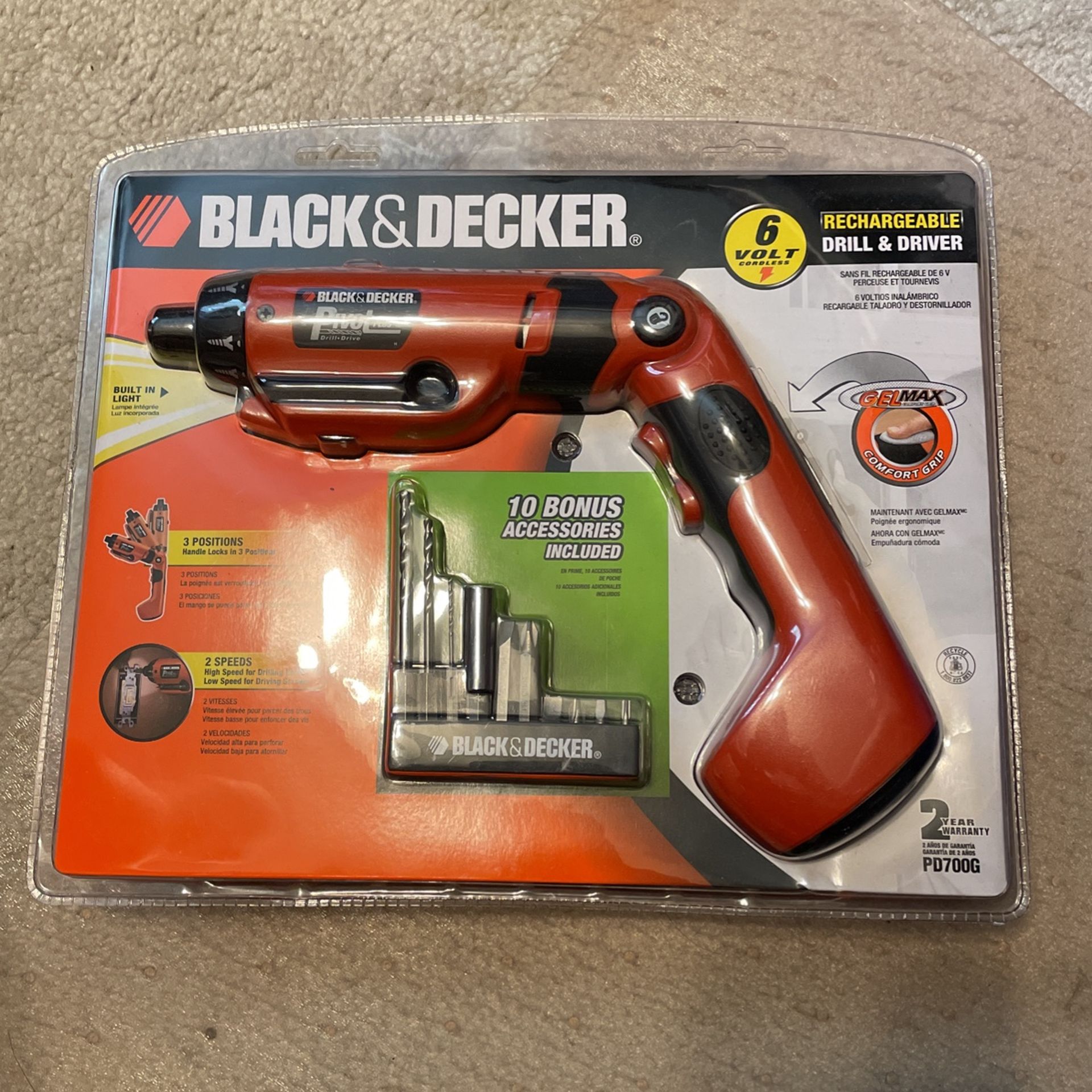 Black& Decker Rechargeable Drill & Driver