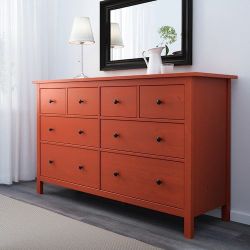 IKEA Red Hemnes 8 Drawer Chest Deesser