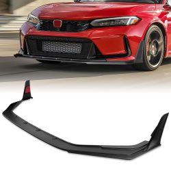 For 2023 2024 2025 2026 Honda Civic Type-R FL5 Black Front Bumper Lip Spoiler Splitter -(2-PU-205