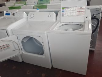 Roper top load washer and electric dryer set working perfectly with 4 months warranty