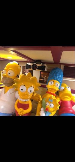 The Simpsons family life-size statues
