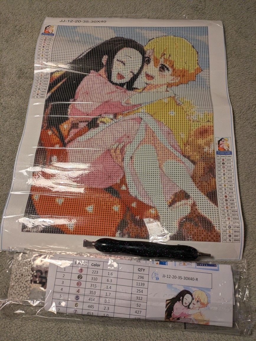 New Anime Diamond Art Kit 30cm X 40cm