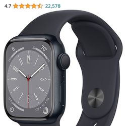 Apple Watch Series 8 [GPS 41mm] Smart Watch w/Midnight Aluminum Case with Midnight Sport Band - 