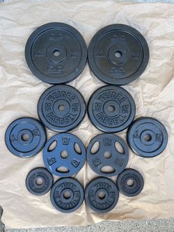 66.9 lbs Standard Weight Plates w/ 1 inch holes