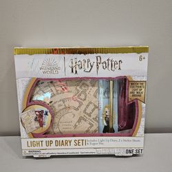 Wizarding World Harry Potter Light-Up Diary Set New Sealed Journal Pen Stickers Gift *Great Bridge*