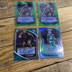 Raekwon Davis Preston Williams Autograph Prizm Absolute Football Lot