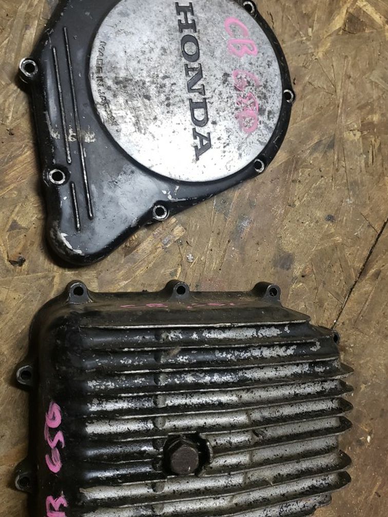 Honda Cb650 Cb 650 Engine Clutch Cover Case And Oil Pan