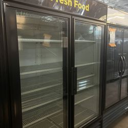True Two Door Glass Refrigerator 