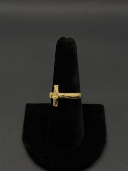 14K Gold Cross Ring