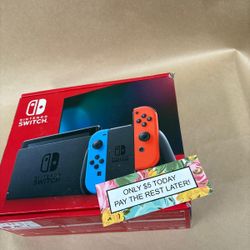 Nintendo Switch V2 Gaming Console New - Pay $1 today and pay the rest later -