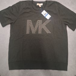 NEW! Michael Kors Studded Logo Short Sleeve XL NWT