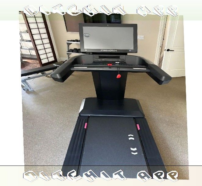 Sunny Health & Fitness Treadmill Exercise at Home behind way