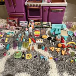 American Doll Kitchen Set, Table, And Accessories 