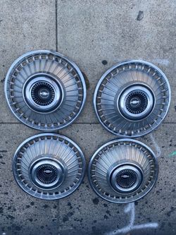 Set 4-14” 1963 Chevy Impala Hub caps, Excellent condition,  sell all 4 $200.00 cash