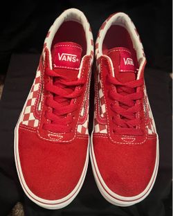 Vans Red Checkered Low-Top Sneakers