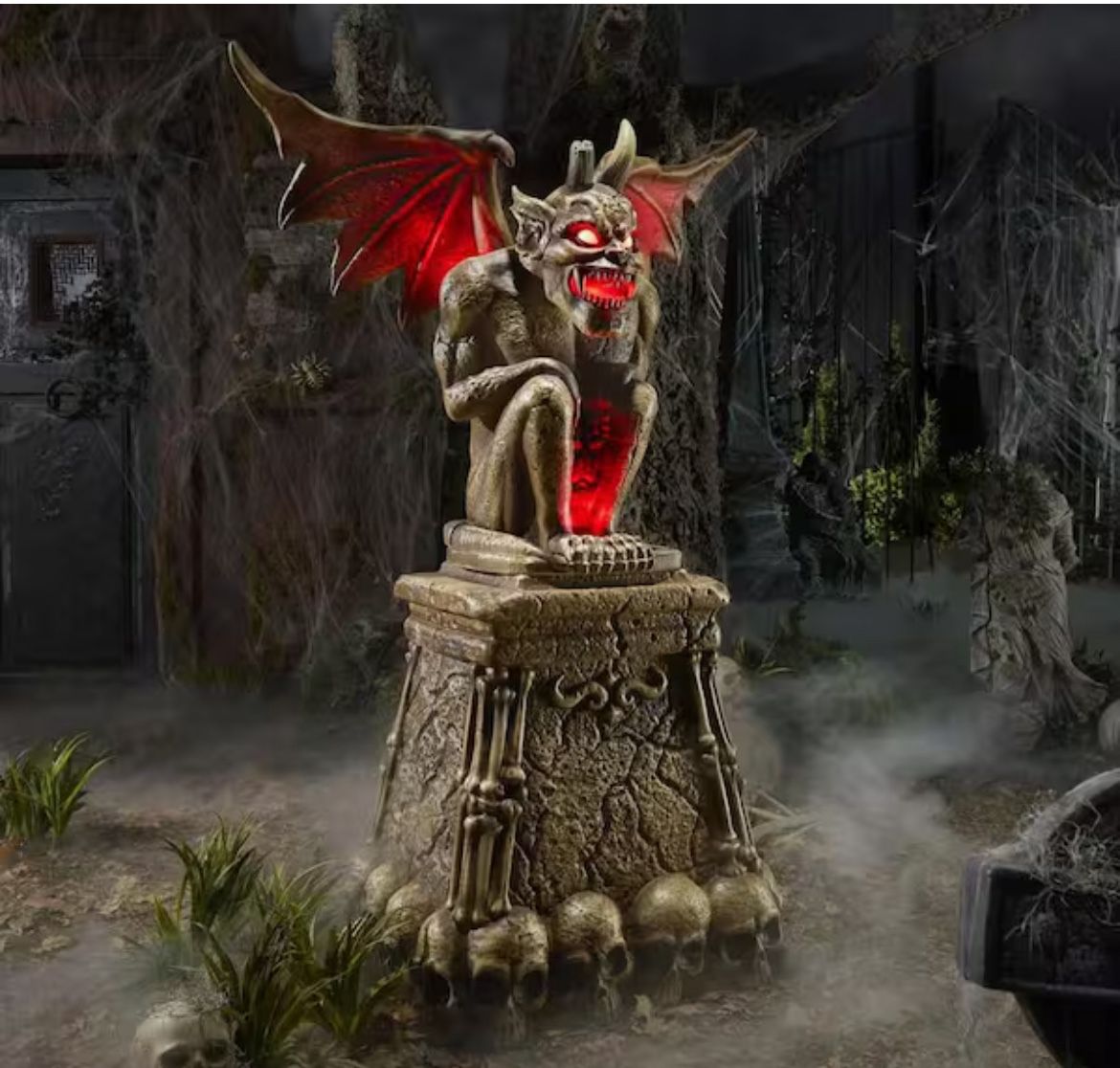 Home Depot 5.5 ft. Grave & Bones LED Gargoyle