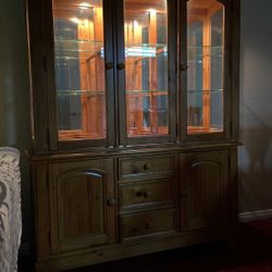 Oak China Cabinet 
