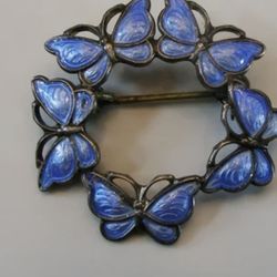 Vintage Designer Butterfly Sterling Silver Brooch/pin