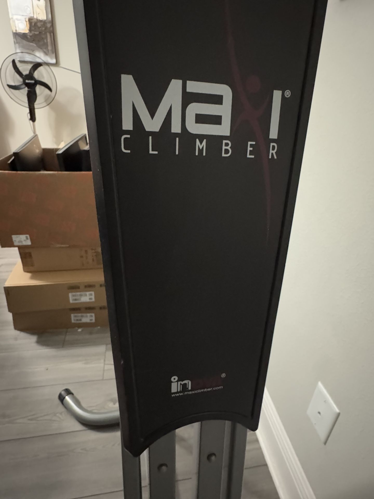 MaxiClimber vertical climber, a home workout machine.