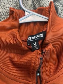 True Religion Ribbed Zip-Up Jacket Size Large
