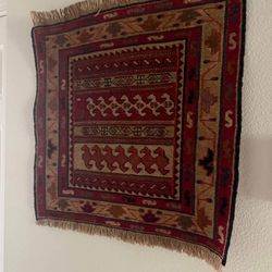 Tapestry Turkish Persian Rug MCM Vintage Wall Art 
