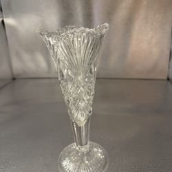 Vintage Cut Glass Vase
