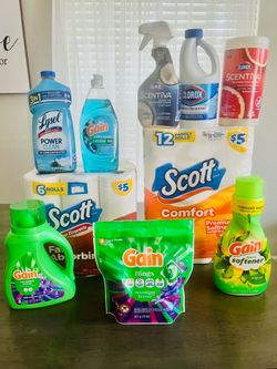 Gain, Clorox, Lysol, and Scott Bundle $35