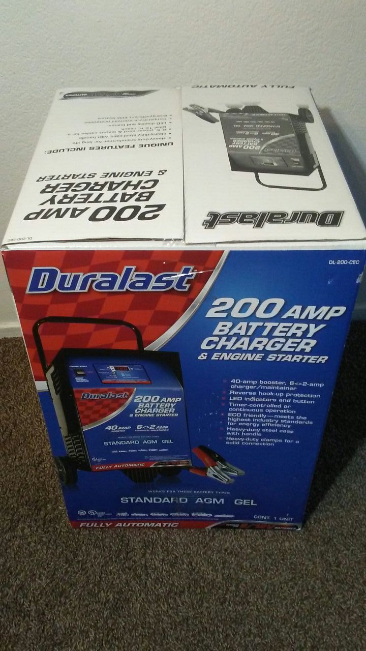 DURALAST 200 AMP BATTERY CHARGER AND ENGINE STARTER for Sale in