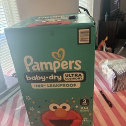 Size 3 Pampers Babydry Diapers W/ Luvs Size 3