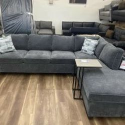 New Gray Sectional Sofa Couch *Reversible Chaise Lounge* 