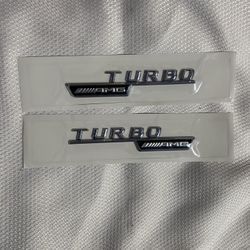 TURBO AMG SIDE FENDER EMBLEMS