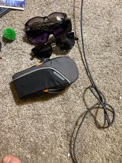 Fossil Sunglasses, Warby Parker Haskell Glasses, and Outdoor Products Case Bundle