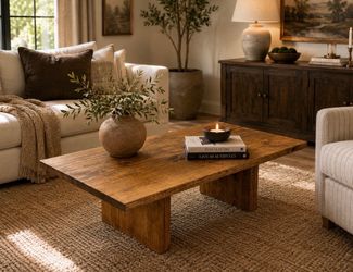 Wood rustic coffee table