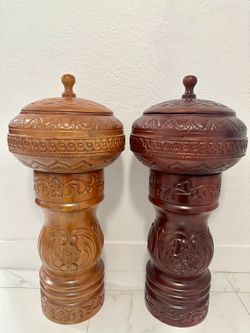 Pilón Y Batea De Shango Tallado 