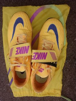 Nike Track Spikes Yellow Purple Blue