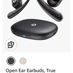 Open Ear Earbuds, True Wireless Open Ear Headphones with Earhooks, Touch Control,Bluetooth
