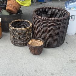 Canastas de madera Wood baskets