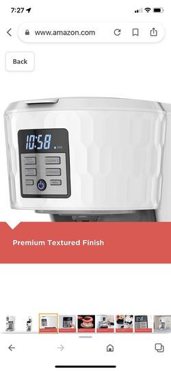 BLACK+DECKER Honeycomb Collection 12-Cup Programmable Coffeemaker, with  Premium Textured Finish, White 